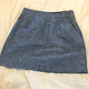 The Limited linen denim blue mini skirt 2